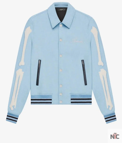 Amiri Bones Letterman Wool Jacket