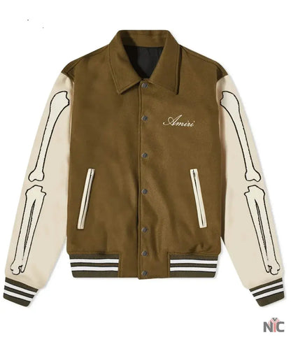 Amiri Bones Letterman Wool Jacket