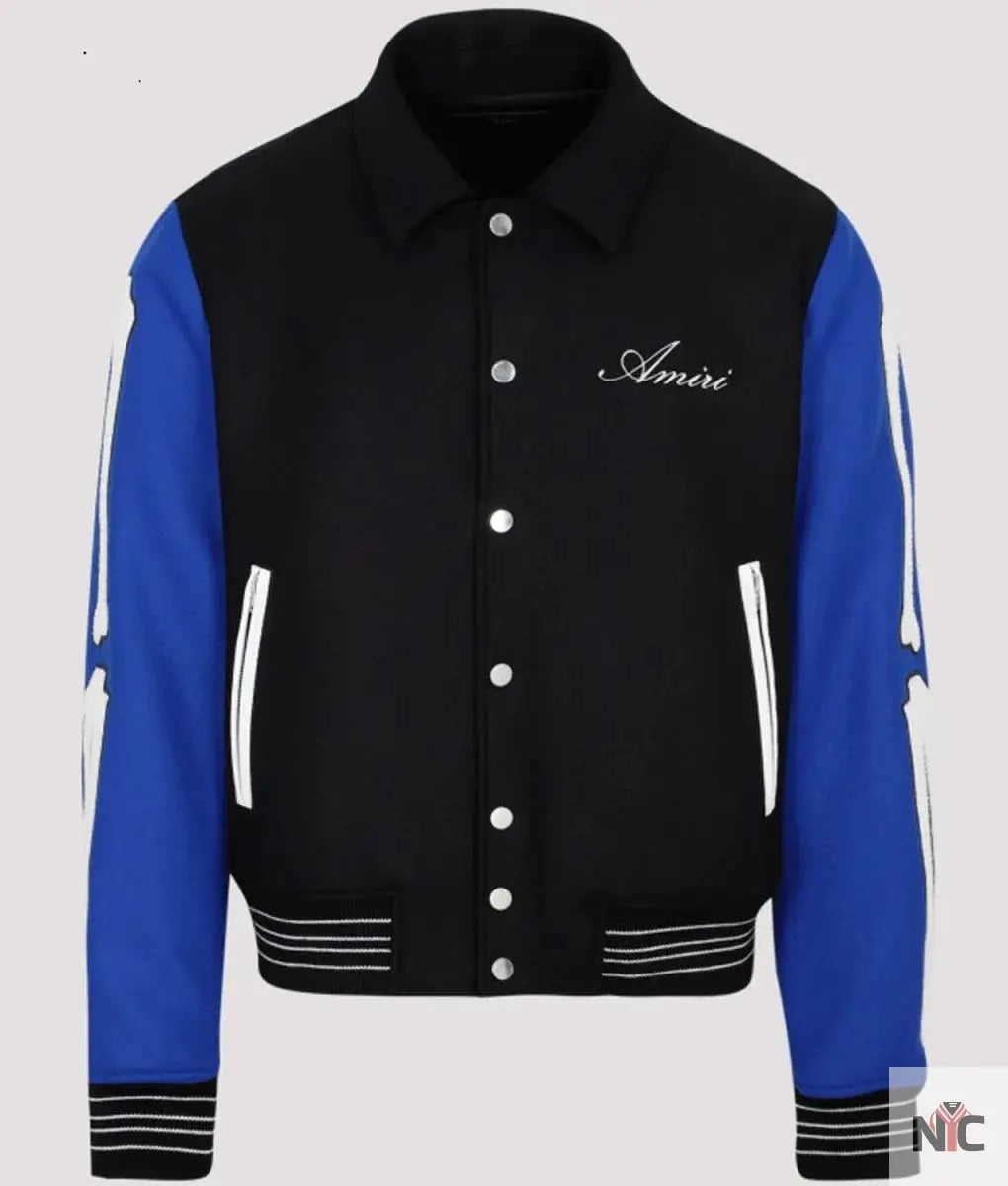 Amiri Bones Letterman Wool Jacket