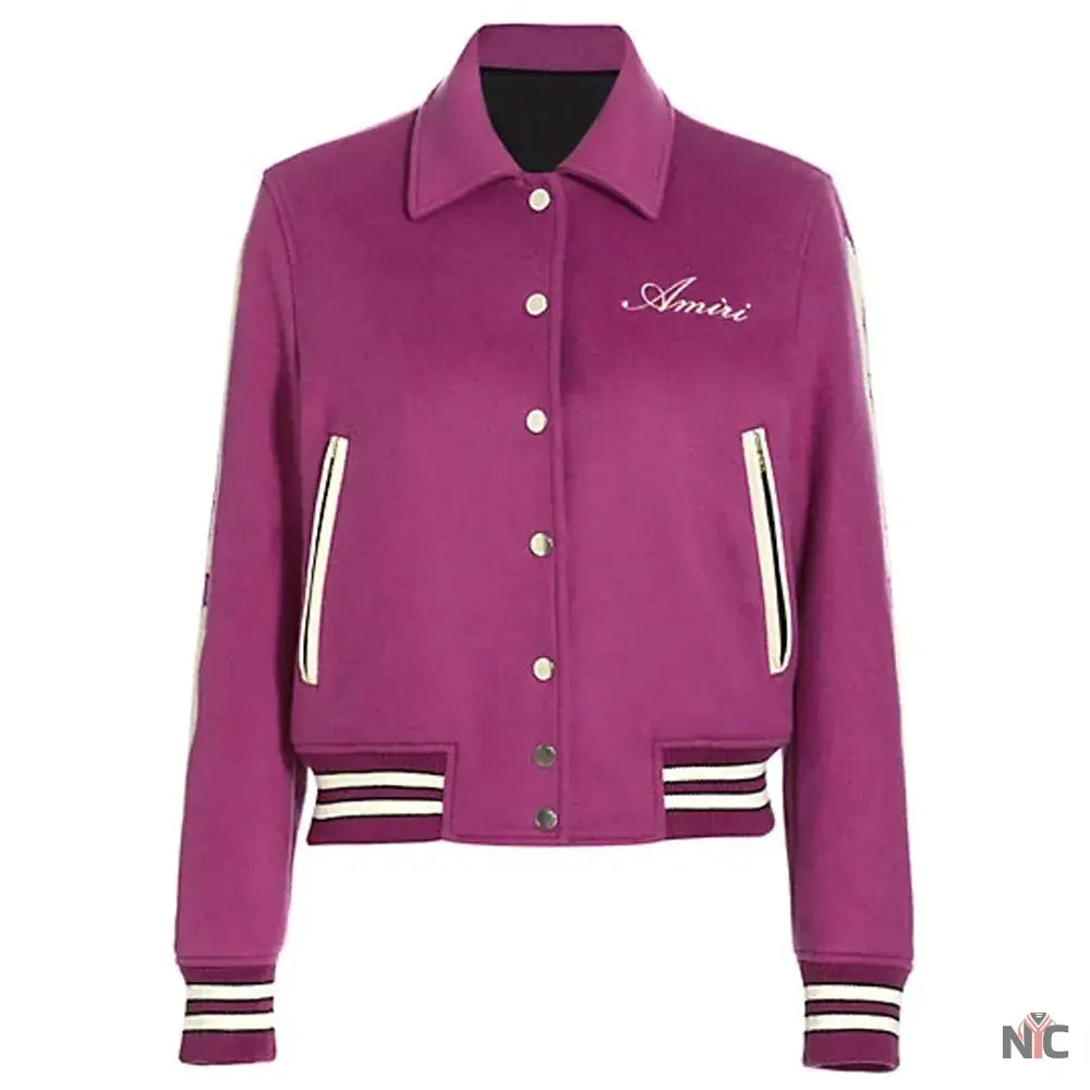 Amiri Bones Letterman Wool Jacket