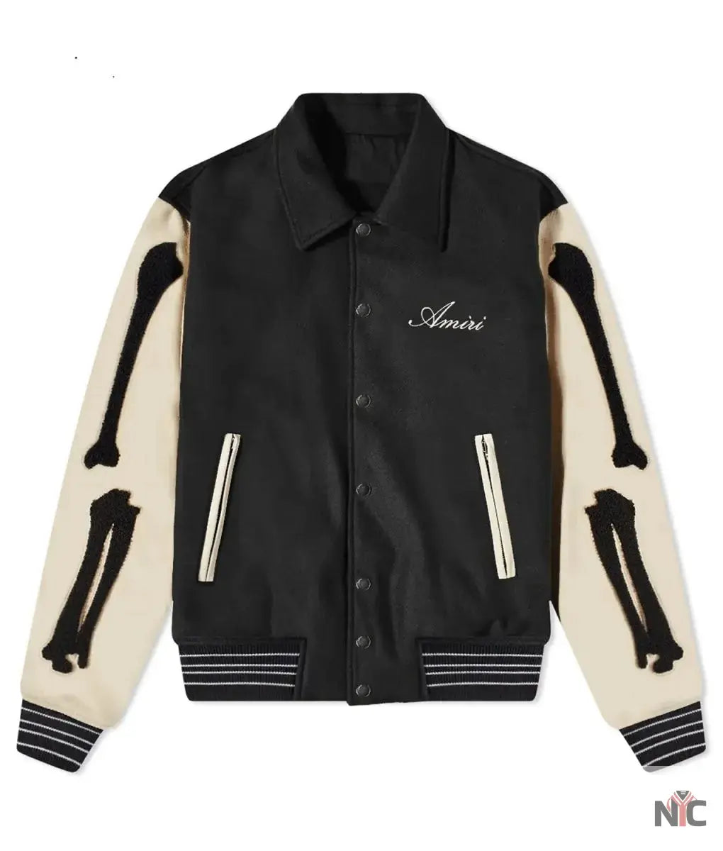 Amiri Bones Letterman Wool Jacket