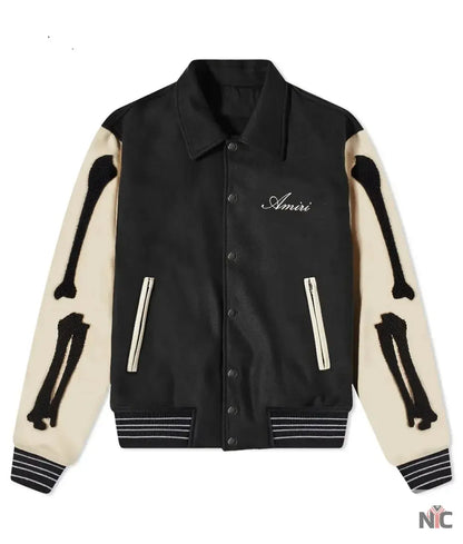 Amiri Bones Letterman Wool Jacket