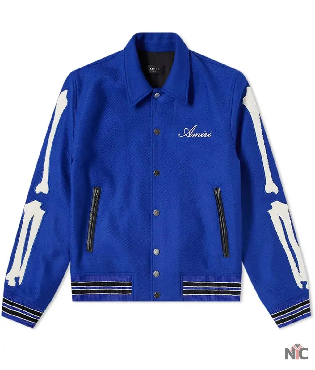Amiri Bones Letterman Wool Jacket