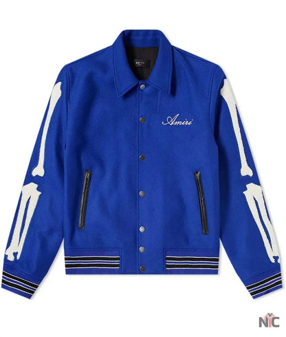 Amiri Bones Letterman Wool Jacket