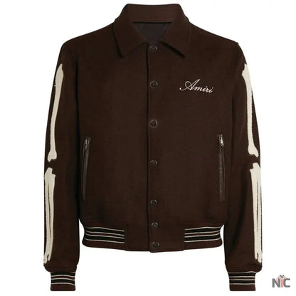 Amiri Bones Letterman Wool Jacket
