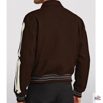 Amiri Bones Letterman Wool Jacket