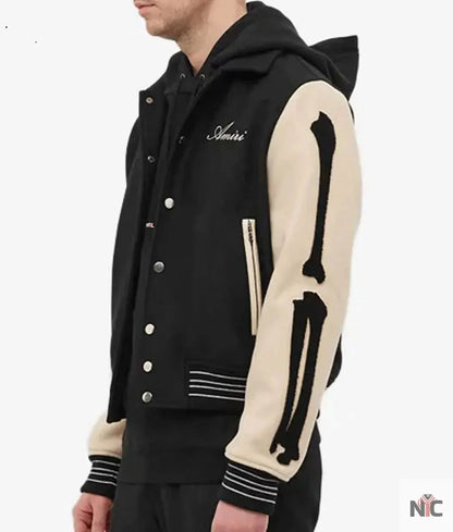Amiri Bones Letterman Wool Jacket