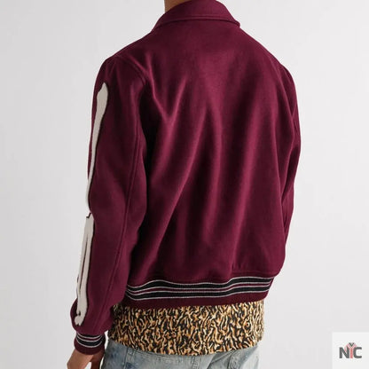 Amiri Bones Letterman Wool Jacket