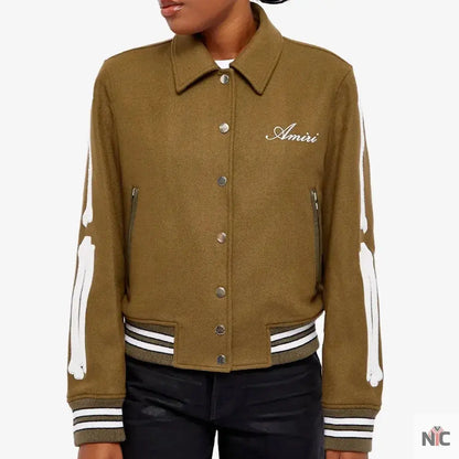 Amiri Bones Letterman Wool Jacket