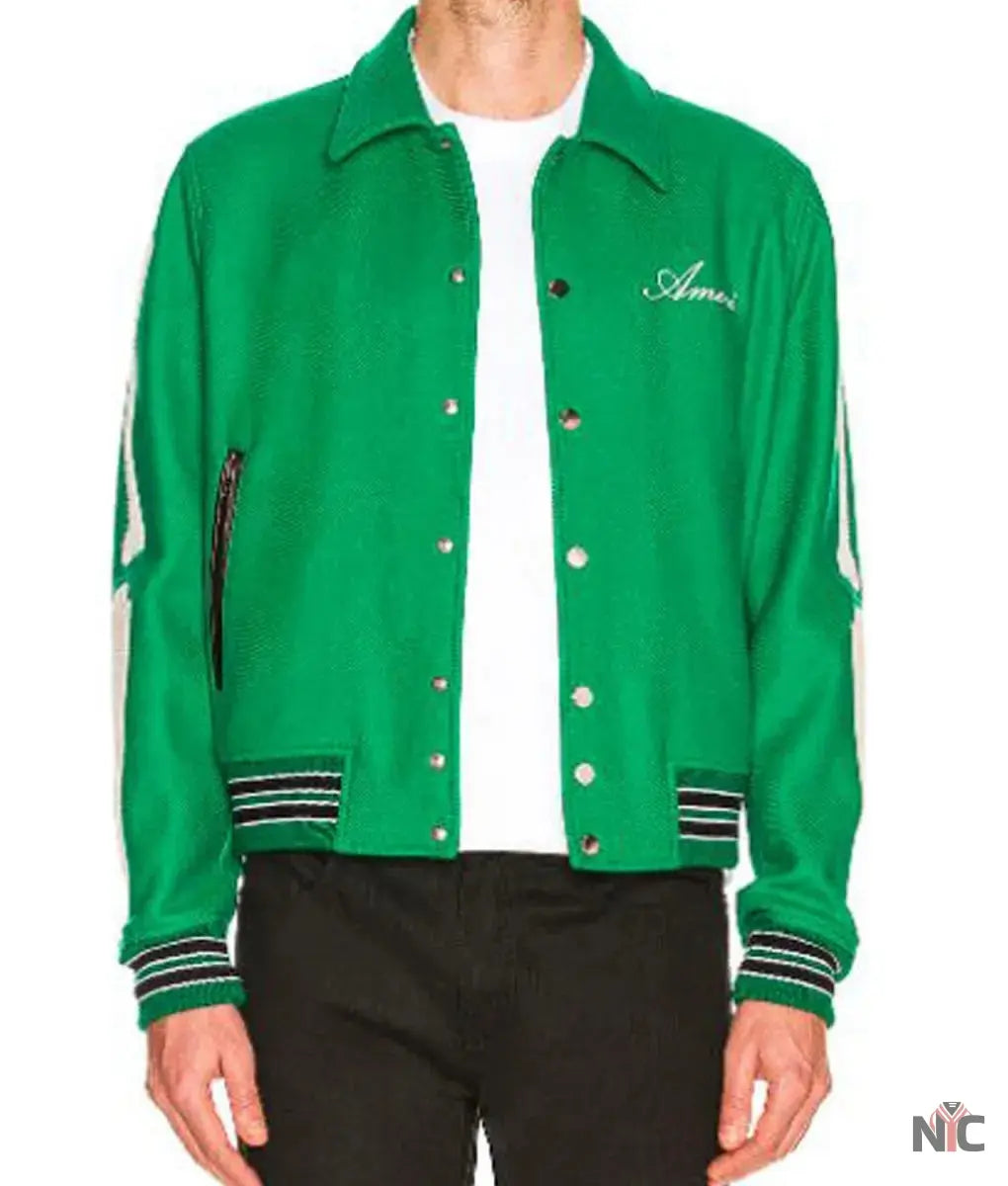 Amiri Bones Letterman Wool Jacket