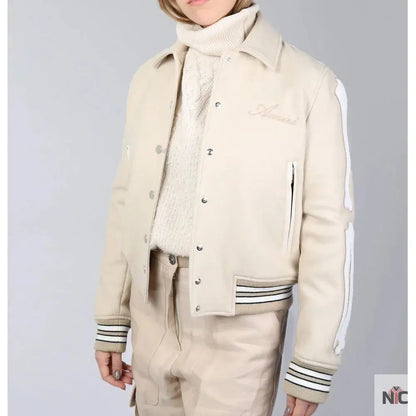 Amiri Bones Letterman Wool Jacket