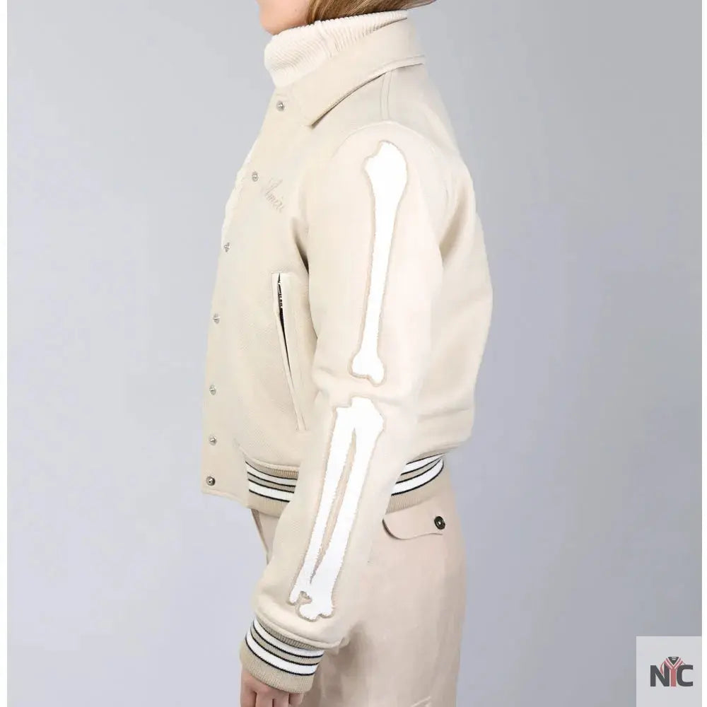 Amiri Bones Letterman Wool Jacket