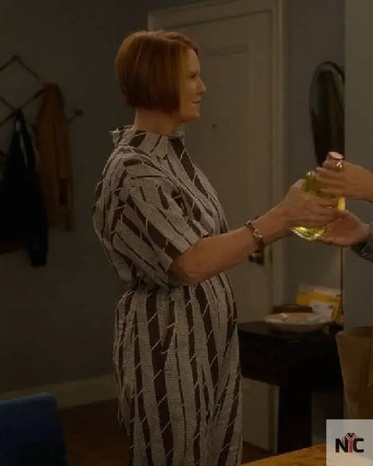 And Just Like That Cynthia Nixon Striped Jumpsuit