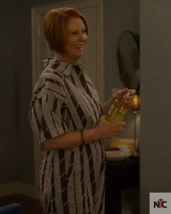 And Just Like That Cynthia Nixon Striped Jumpsuit
