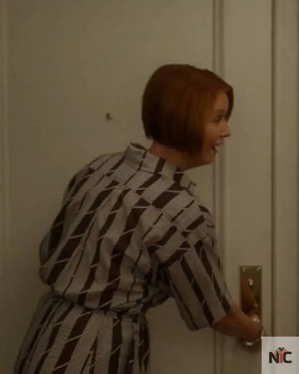 And Just Like That Cynthia Nixon Striped Jumpsuit