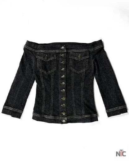 And Just Like That Sarah Jessica Parker Denim Off The Shoulders Top