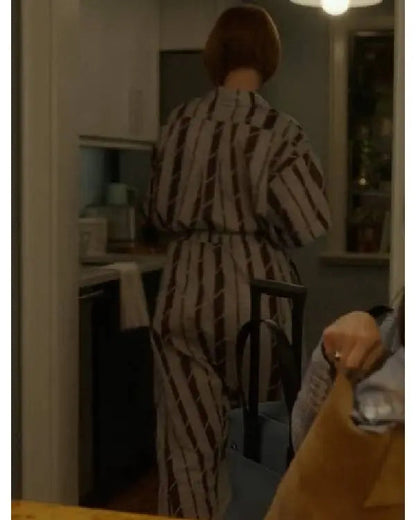 And Just Like That Cynthia Nixon Striped Jumpsuit