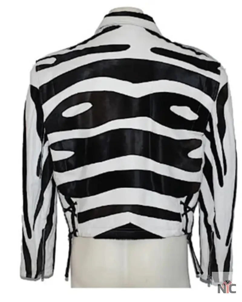 Andrew Dice Clay White And Black Leather Jacket