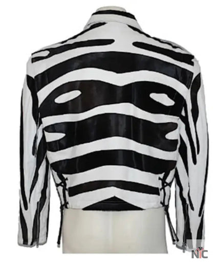 Andrew Dice Clay White And Black Leather Jacket