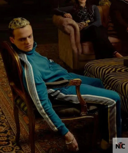 Anson Boon MobLand 2025 Eddie Harrigan Blue Tracksuit