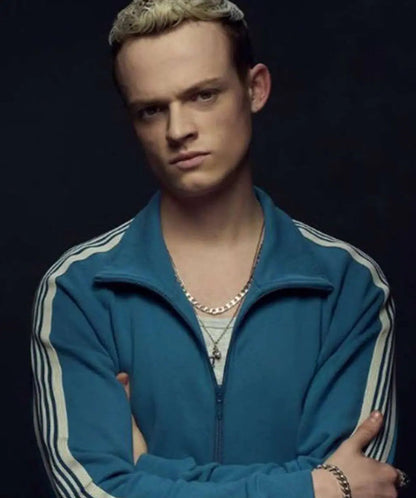 Anson Boon MobLand 2025 Eddie Harrigan Blue Tracksuit