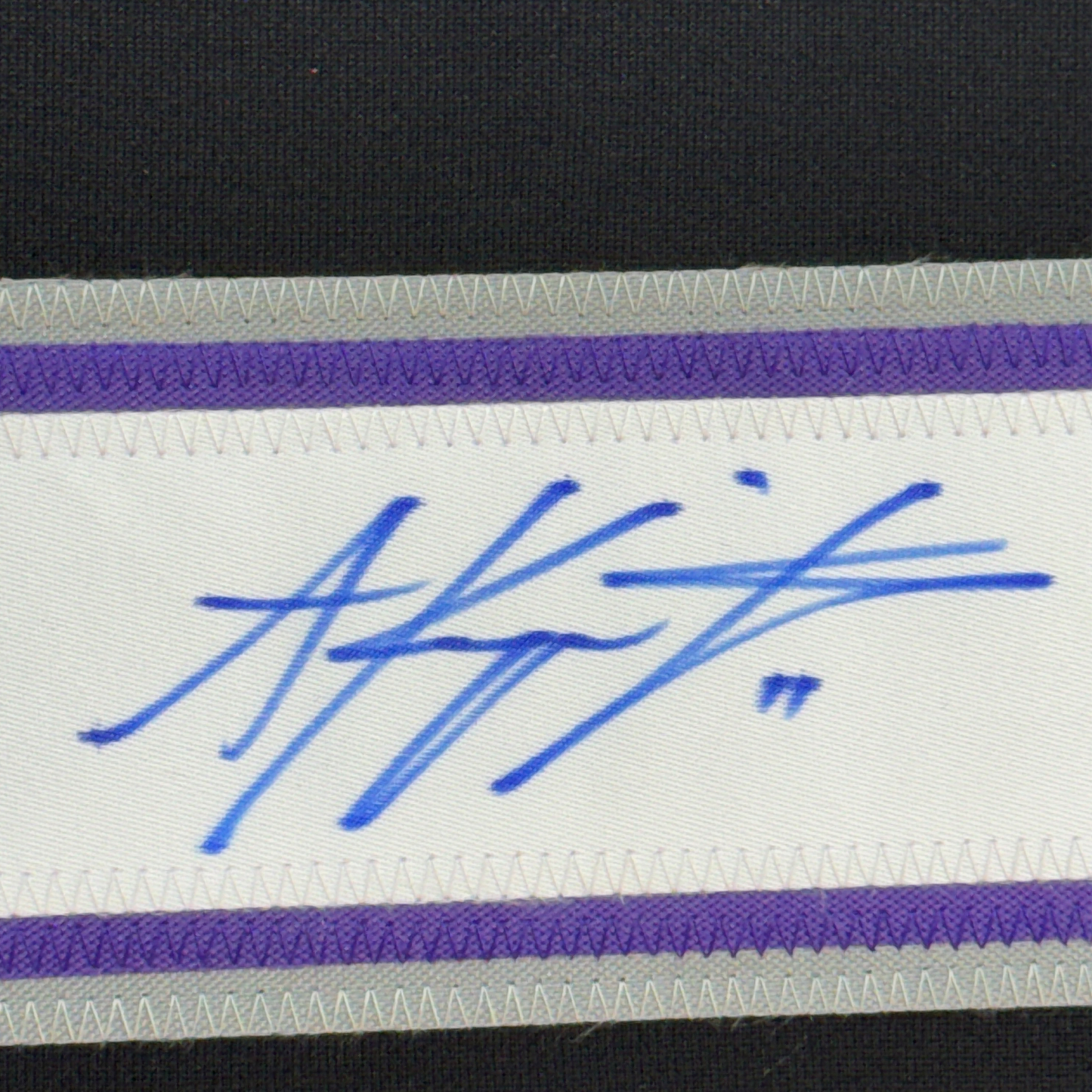 Framed Autographed/Signed Anze Kopitar 35x39 Los Angeles LA Black Hockey Jersey Beckett BAS COA #2