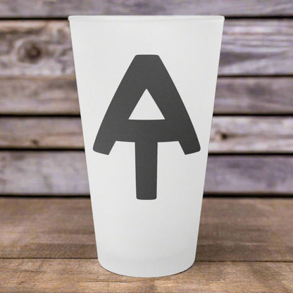 Appalachian Trail AT Arrow Frosted Pint Glass