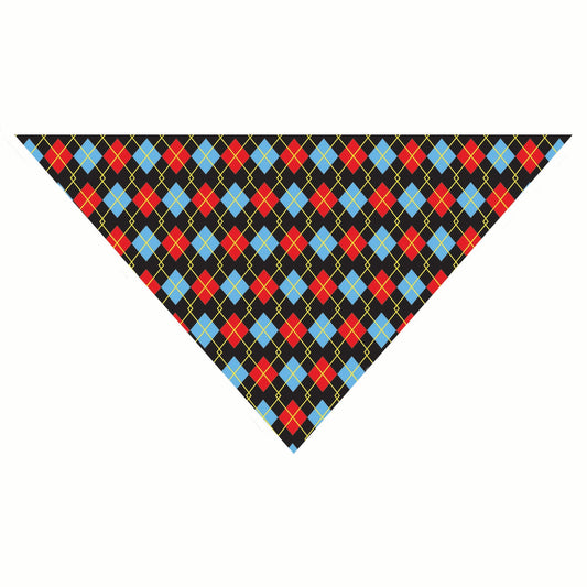 Red Argyle Dog Bandana