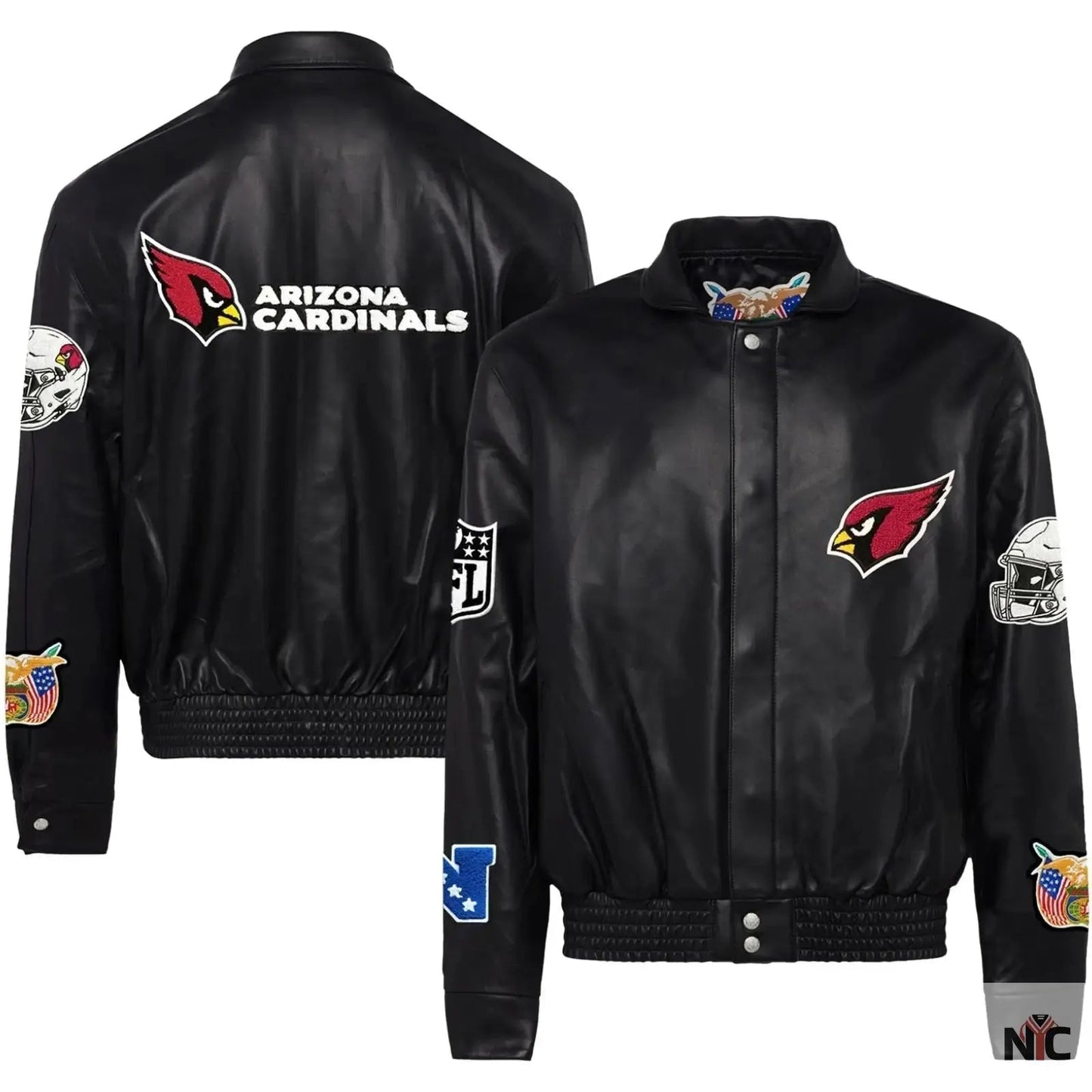 Arizona Cardinals Jeff Hamilton Leather Varsity Jacket