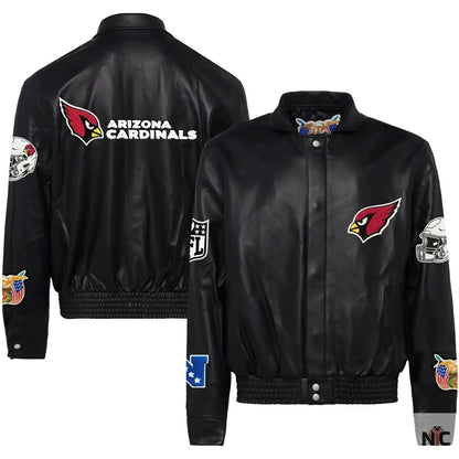 Arizona Cardinals Jeff Hamilton Leather Varsity Jacket
