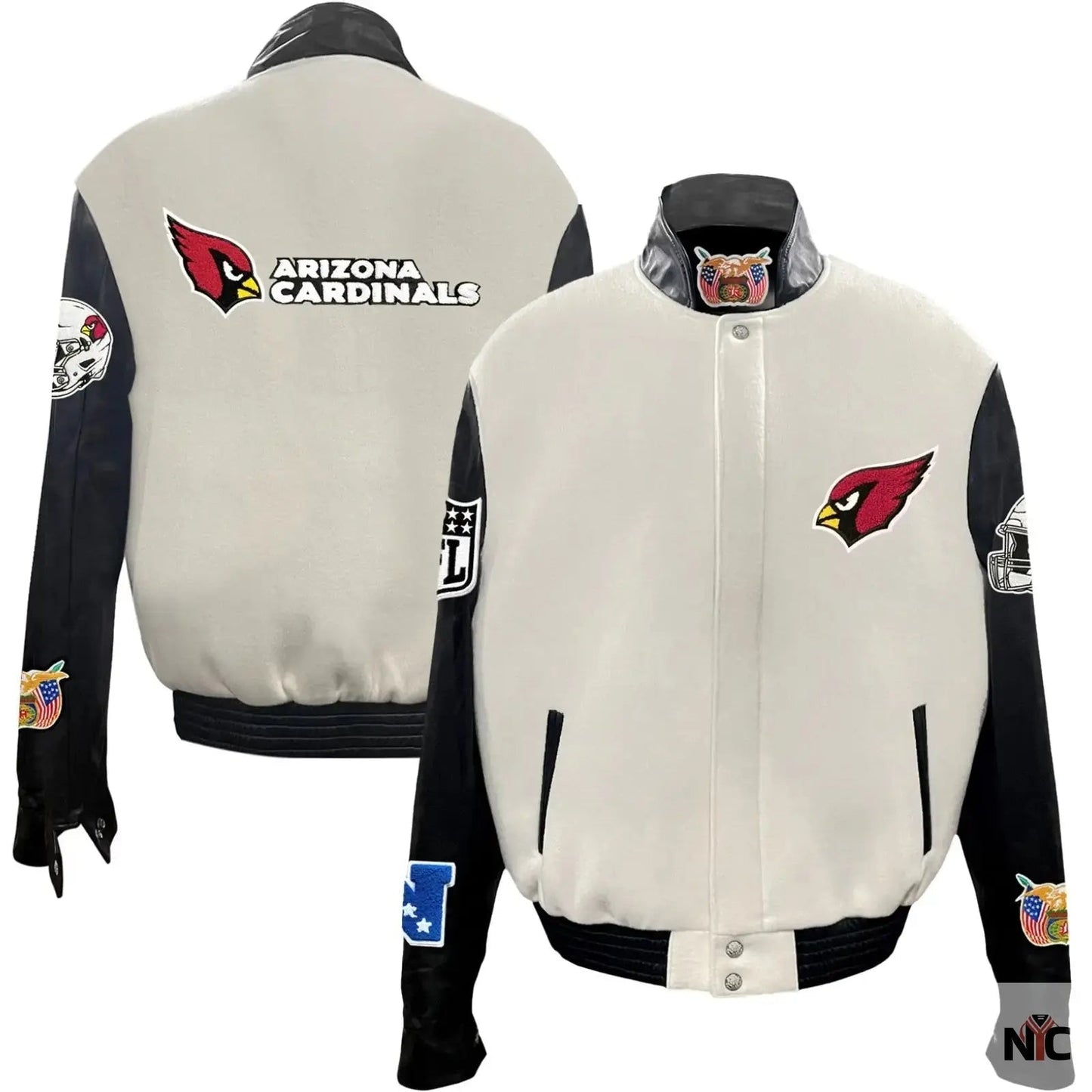 Arizona Cardinals Jeff Hamilton Wool and Leather Jacket