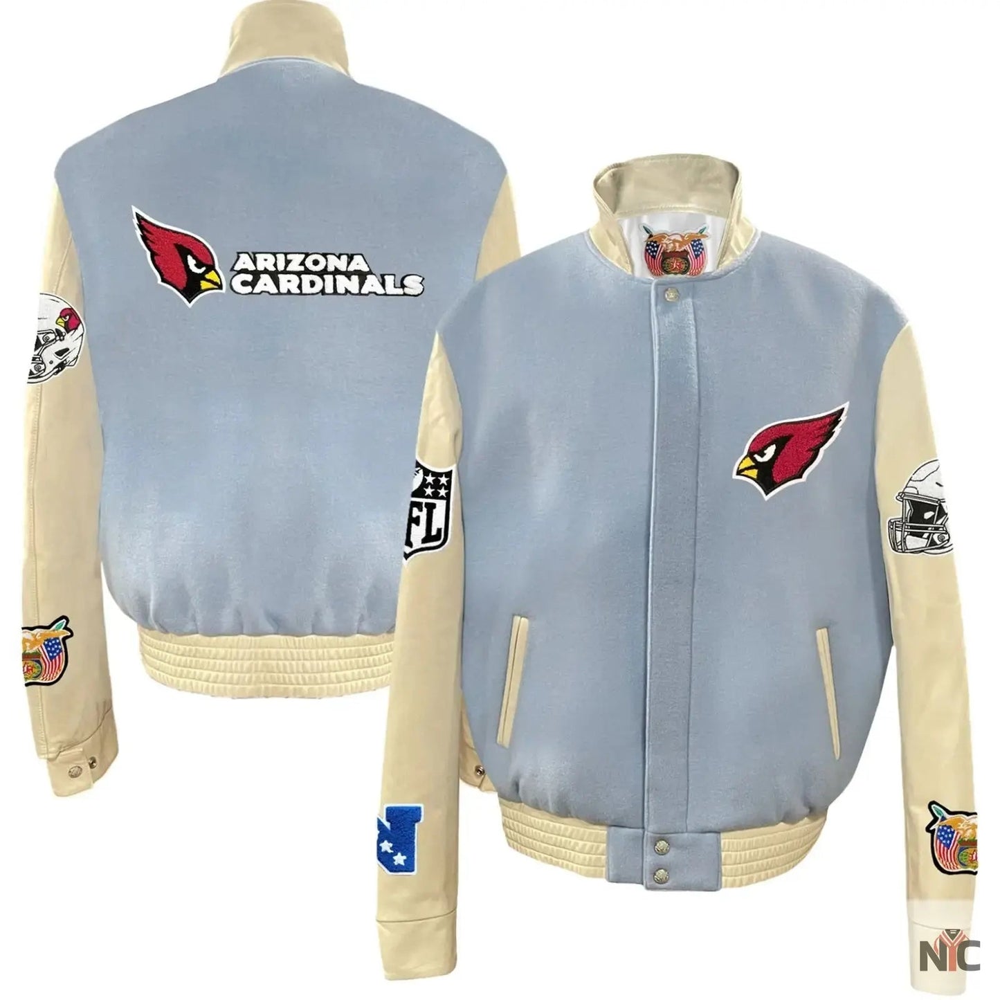 Arizona Cardinals Jeff Hamilton Wool and Leather Jacket