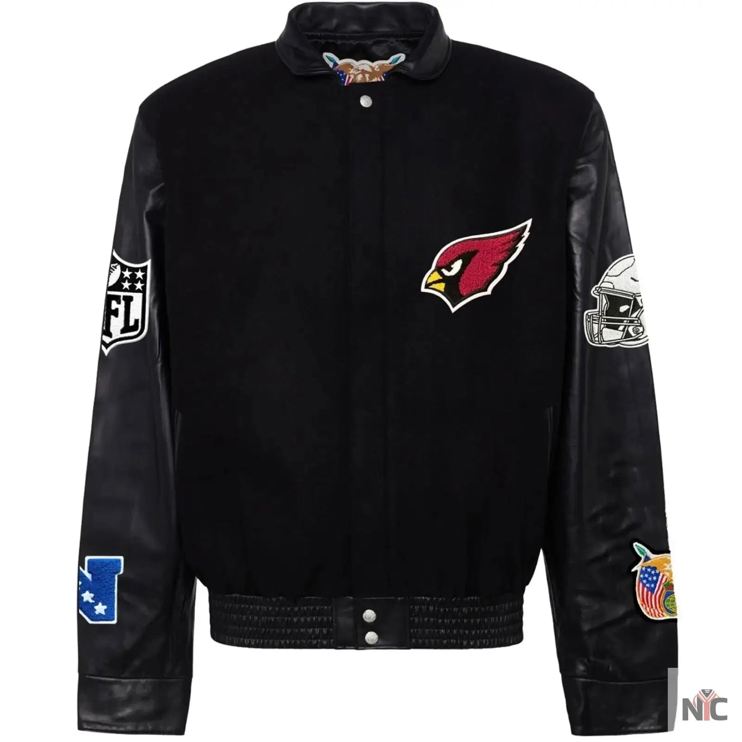 Arizona Cardinals Jeff Hamilton Wool and Leather Jacket