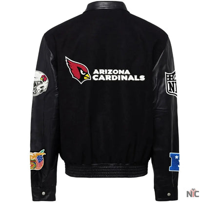 Arizona Cardinals Jeff Hamilton Wool and Leather Jacket