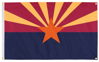 Arizona Flag with Grommets Along the Edges for Wall Hanging