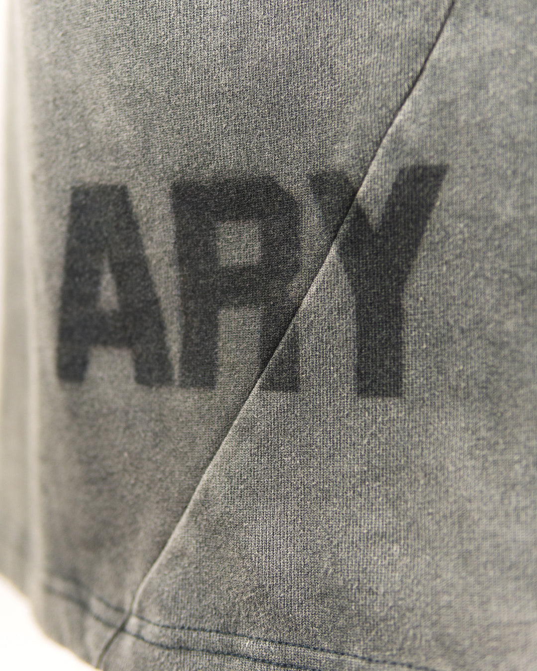 "CHARCOAL BLACK" PANELED OVERSIZED JERSEY