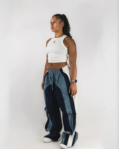 "RADIANT AURA" WIDE LEG SWEATS (COASTAL WAVES)