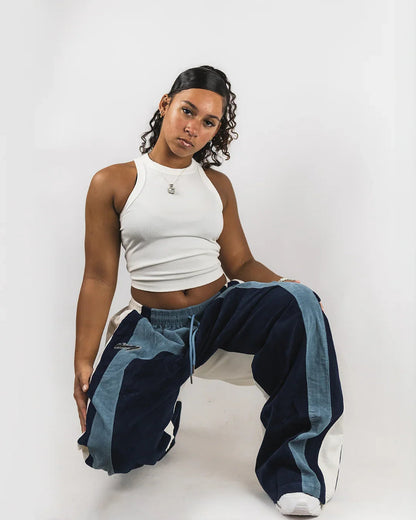 "RADIANT AURA" WIDE LEG SWEATS (COASTAL WAVES)