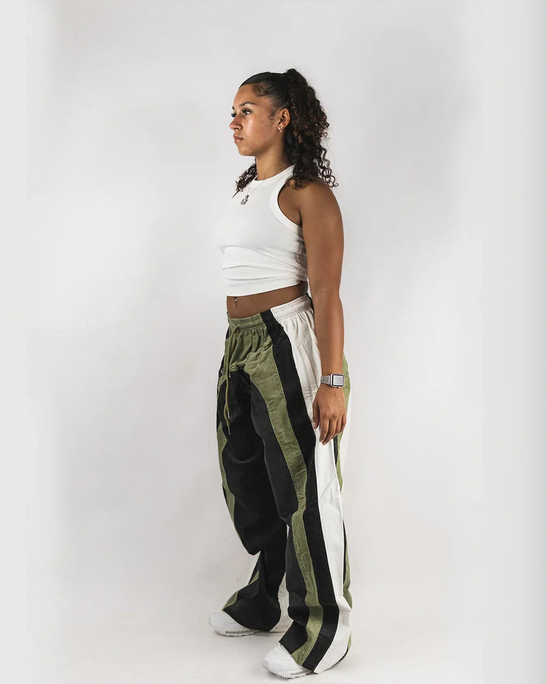 "RADIANT AURA" WIDE LEG SWEATS   (TRIPLE JADE)