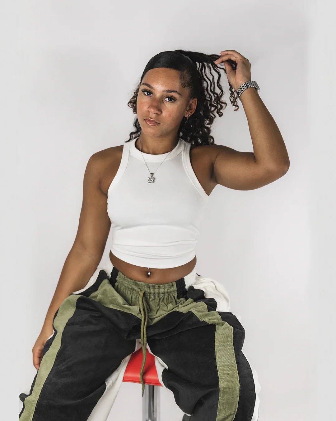 "RADIANT AURA" WIDE LEG SWEATS   (TRIPLE JADE)