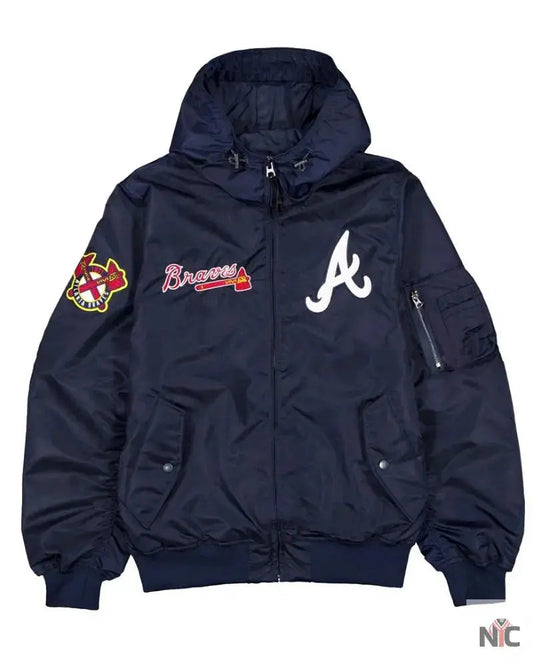 Atlanta Braves Historic L-2B Hooded Bomber Jacket