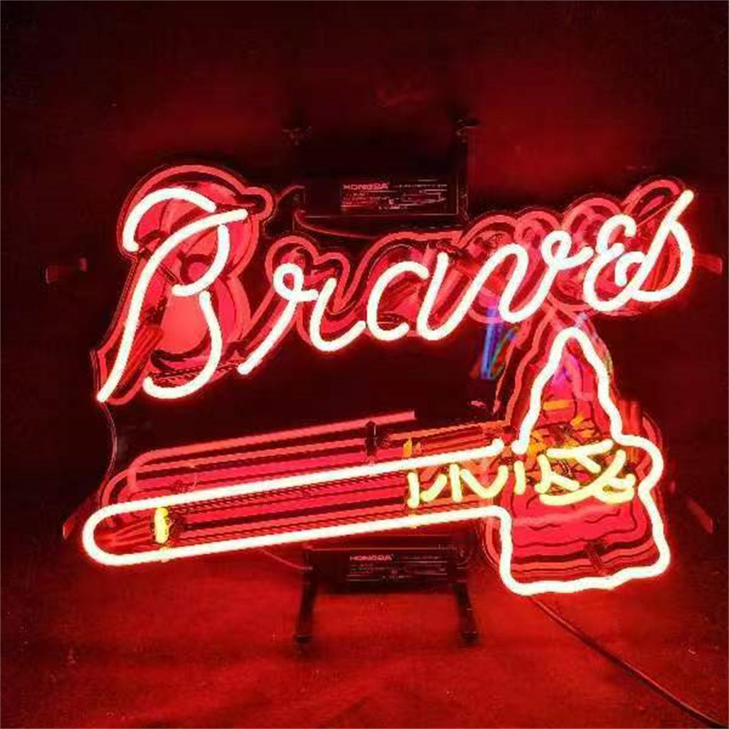 Atlanta Braves Baseball Logo Neon Signs Light