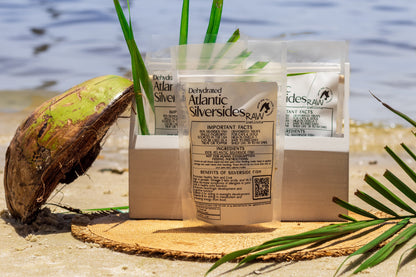 Dehydrated Atlantic Silverside – 2oz | Raw Instincts | Small Batch Florida Fish Treat for Cats & Dogs