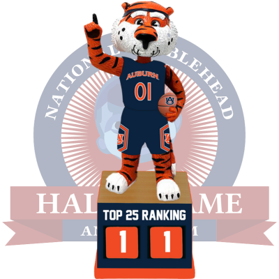 Auburn Tigers Basketball Top 25 Ranking Tracker Bobblehead