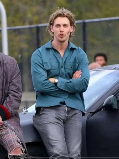 Austin Butler Caught Stealing Blue Shirt