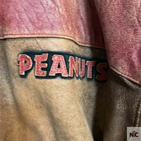 Authentic Vintage Snoopy Leather Bomber Jacket
