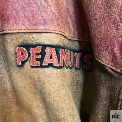 Authentic Vintage Snoopy Leather Bomber Jacket
