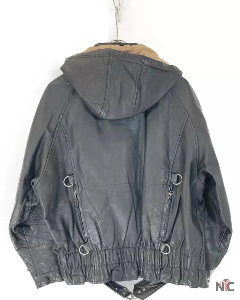 Avirex B-7 Black Leather Tanker Jacket