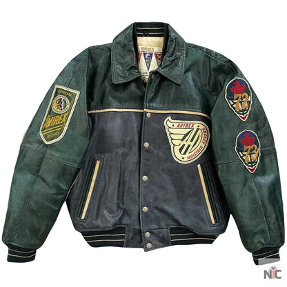Avirex Canadian Hockey Leather Varsity Jacket