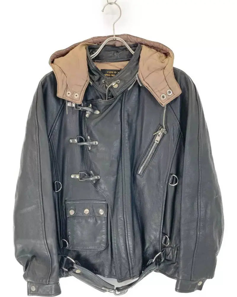 Avirex B-7 Black Leather Tanker Jacket